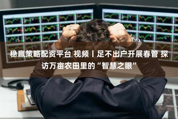 稳赢策略配资平台 视频丨足不出户开展春管 探访万亩农田里的“智慧之眼”